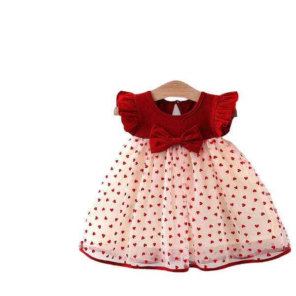 Girls Love Heart Princess Dress - Western Style