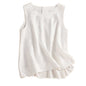 Retro Cotton Linen Vest Women's Loose Sleeveless Top