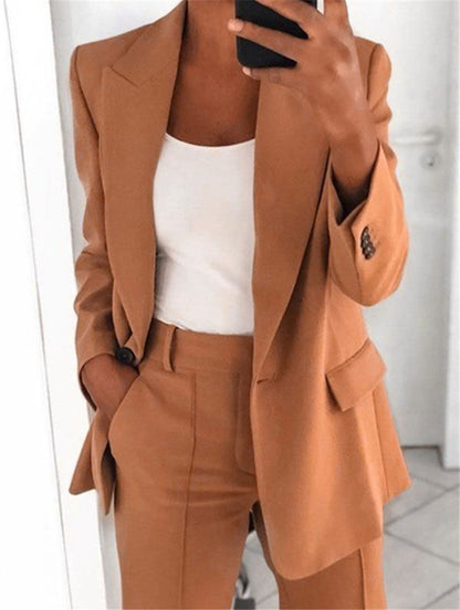 Womens Long-sleeved Lapel suit