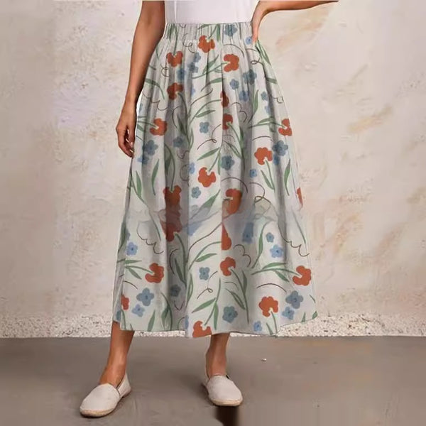Elastic Waist Slimming Large Hem Skirt