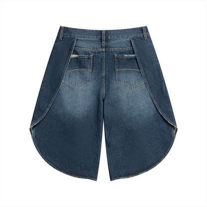 Men’s Wide Leg Denim Shorts