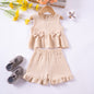 Cute Bow-Knot Cotton Tank Top And Shorts