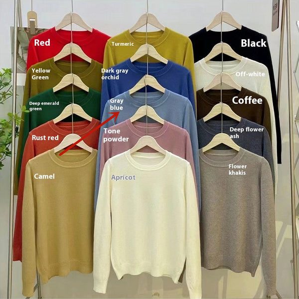 Womens Half High Collar Knitted Bottoming Shirt Sweater - Stuffs & Savers