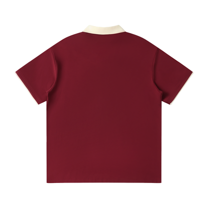 Waran Contrast Collar Raglan Polo Shirt
