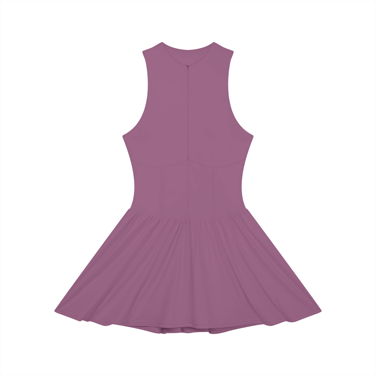 Women's Ruched Sleeveless Full-Zip Dress 220GSM