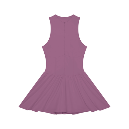 Women's Ruched Sleeveless Full-Zip Dress 220GSM