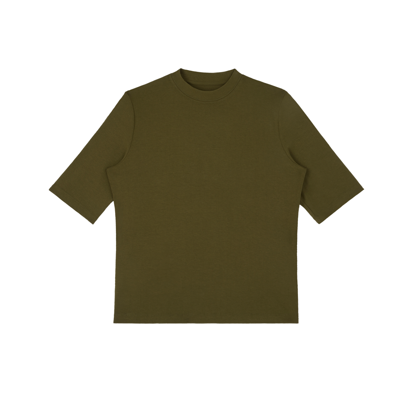 Womens Mock Neck Short Sleeve T-Shirt