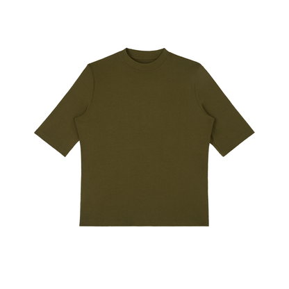 Womens Mock Neck Short Sleeve T-Shirt