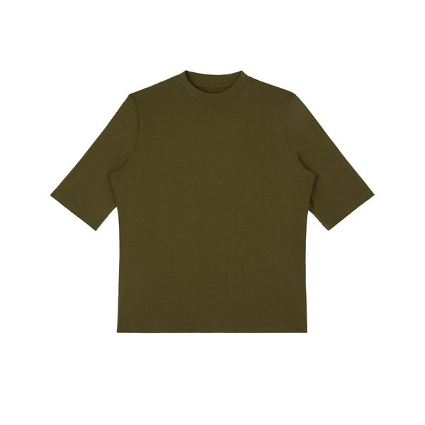 Womens Mock Neck Short Sleeve T-Shirt