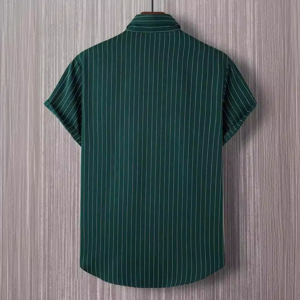 Men Striped Button Front Shirt Without Tee