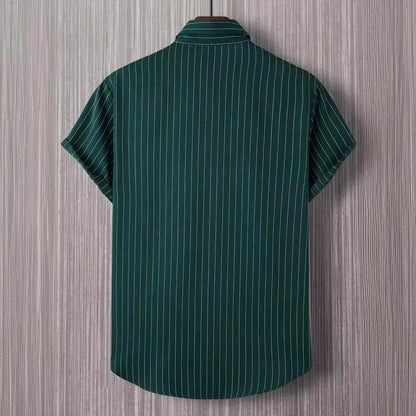 Men Striped Button Front Shirt Without Tee