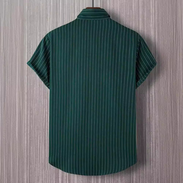 Men Striped Button Front Shirt Without Tee
