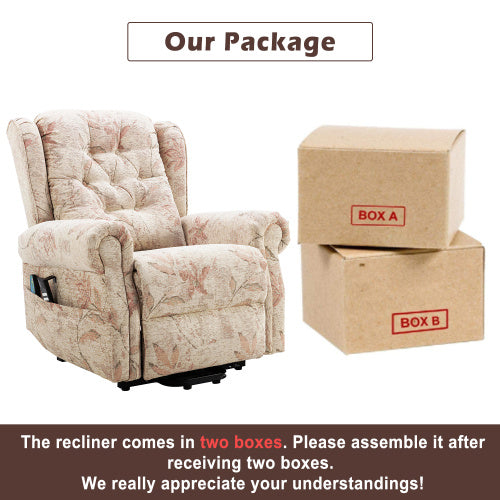 Dual Motor Lift Chair Recliners For Elderly Infinite Position Lay Flat Recliner With Heat Massage Up To 300 LBS Electric Power Lift Recliner Chair Sofa