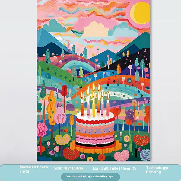 Birthday Party Layout Background Wall