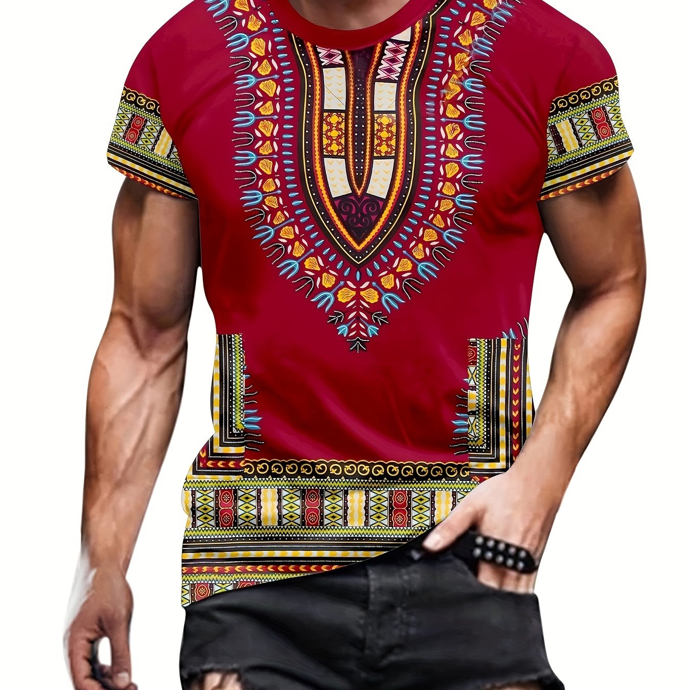 Lightweight Polyester Printed Tee – Casual Wear