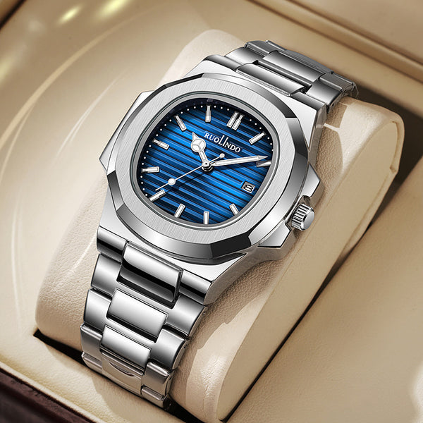 RUOLINDO Stainless Steel Luminous Men's Watch