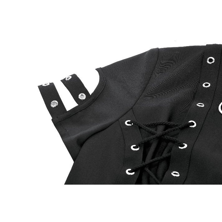 Dark in Love Ruptured Lace-Up Punk Shirt