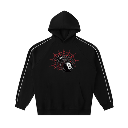 Contrast Piping Raglan Hoodie | Spiderweb