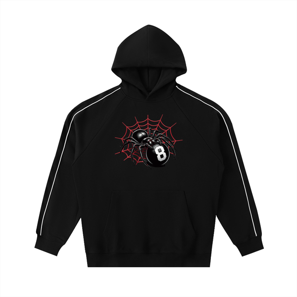 Contrast Piping Raglan Hoodie | Spiderweb