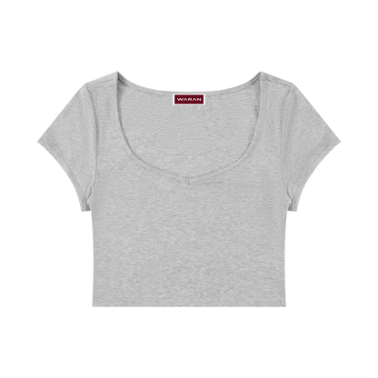 Women's Slim Cap Sleeve Crop T-Shirt