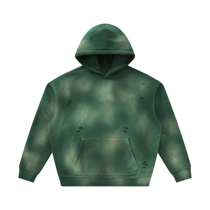 Unisex Sunfade Frayed Fleece Hoodie 350GSM