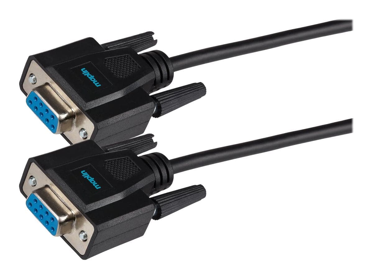 Câble nul modem RS232 série Maplin Premium femelle 9 broches - Noir, 3 m