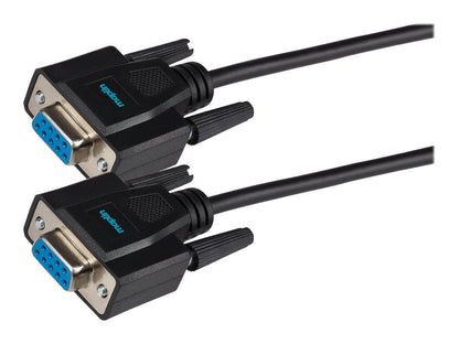 Câble nul modem RS232 série Maplin Premium femelle 9 broches - Noir, 3 m