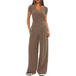Women's Short Sleeve Sportswear & Wide Leg Pants Set