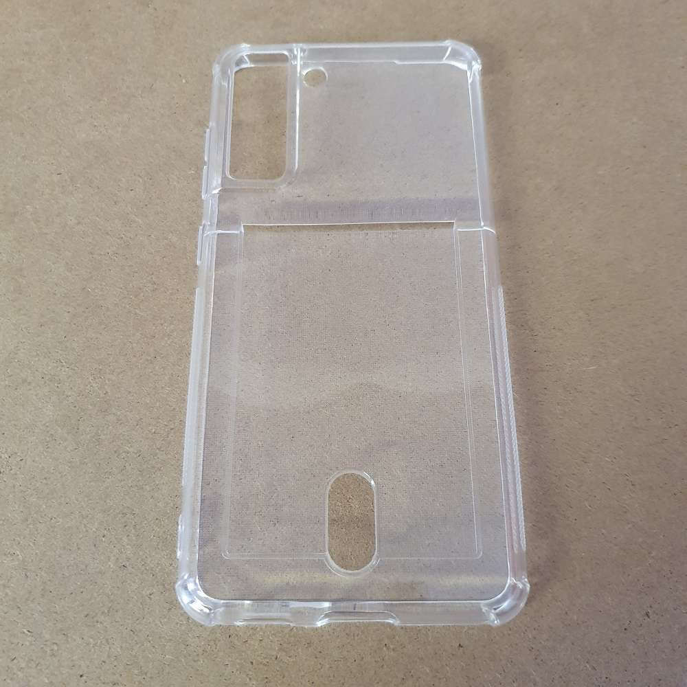 Soft TPU Clear Case With Card Slot - For Samsung S21 FE