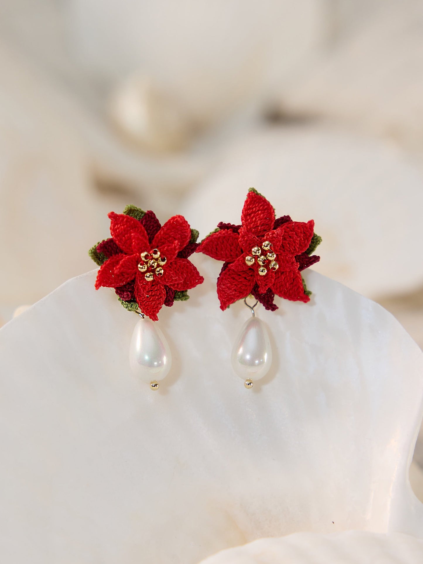 Alyssum Fairy Bloom Earrings – Delicate Floral Crochet Drops