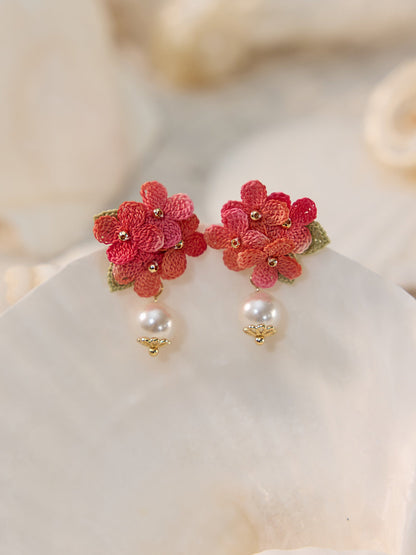 Alyssum Fairy Bloom Earrings – Delicate Floral Crochet Drops