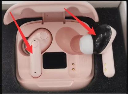 Nouveaux mini écouteurs Bluetooth sans fil transparents avec affichage numérique et réduction de bruit ENC, véritablement sans fil pour le sport et la musique