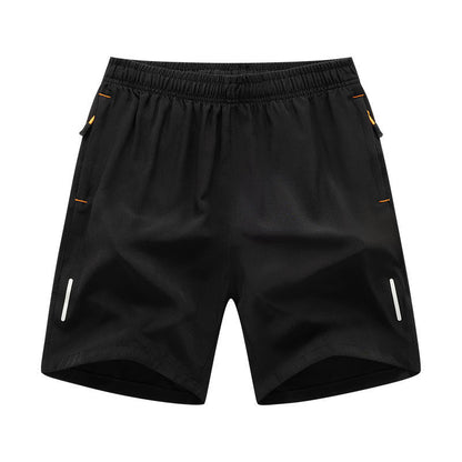 Shorts de sport et de loisirs amples pour hommes grandes tailles, en soie glacée
