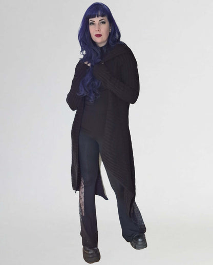 Gilet drapé à capuche Sabrina côtelé Necessary Evil