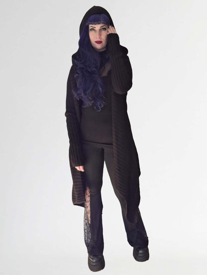 Gilet drapé à capuche Sabrina côtelé Necessary Evil