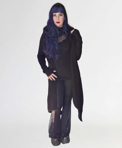 Gilet drapé à capuche Sabrina côtelé Necessary Evil
