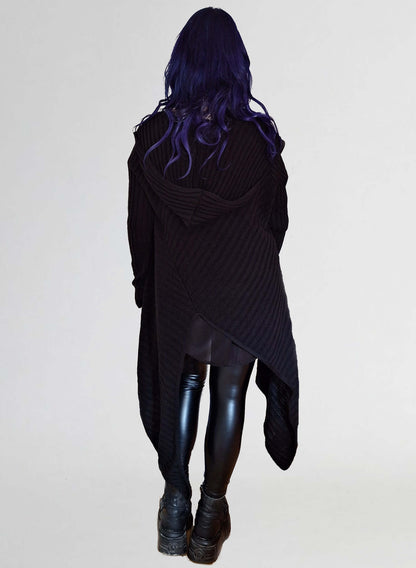 Gilet drapé à capuche Sabrina côtelé Necessary Evil