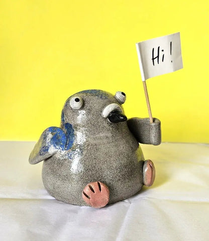 Pigeon with Sign (Made to Order)
