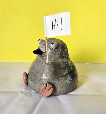 Pigeon with Sign (Made to Order)