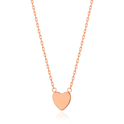 Rose Gold Plated Heart Necklace with Quote Card