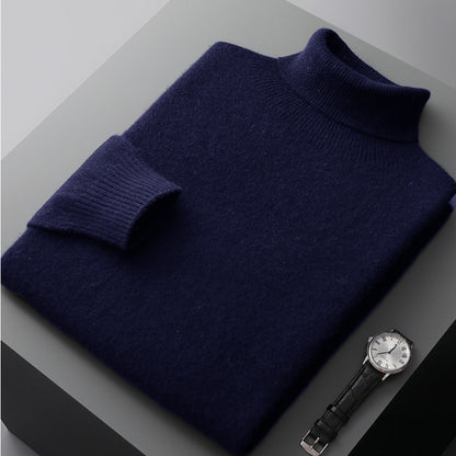 Pull homme à col montant