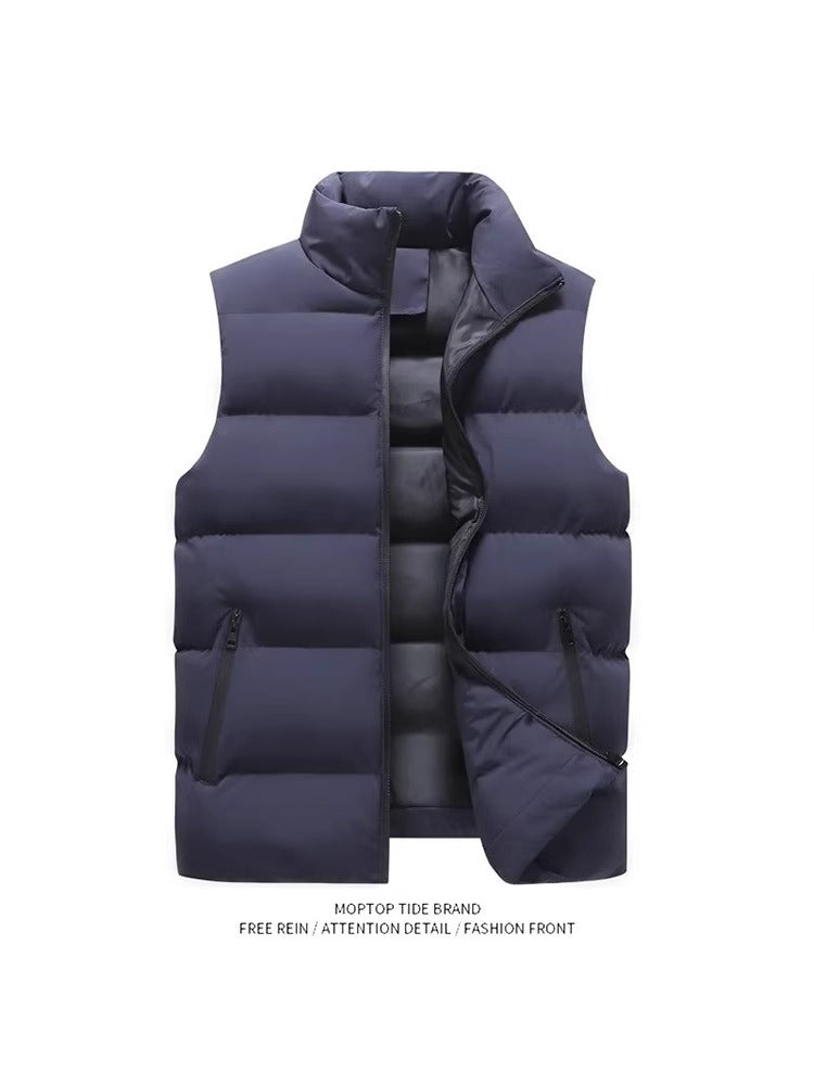 Casual Loose Warm Men's Vest with Fleece Lining