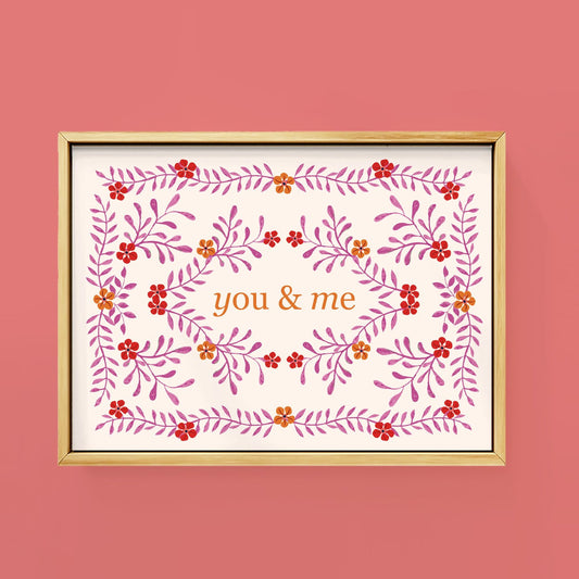 YOU & ME VINTAGE PRINT