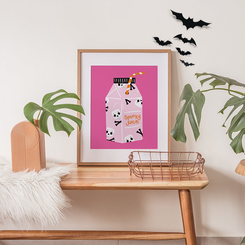 SPOOKY JUICE CARTON PRINT