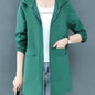 Women's Fashion Mid-Length Plus-Size Hooded Jacket