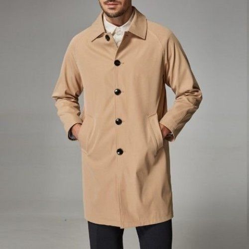 Men's Mid-Length Casual Trench Coat