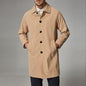 Men's Mid-length Loose Skin Trench Casual Thin Coat