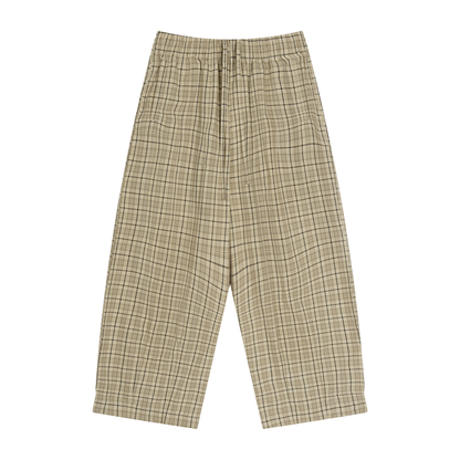 Unisex Plaid Wide Leg Pants 130GSM