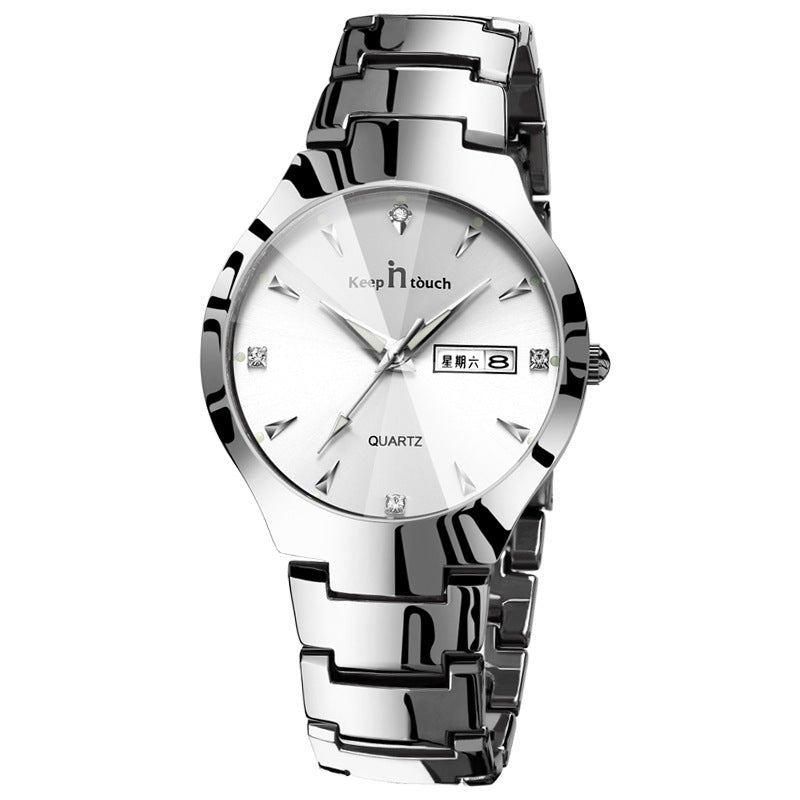 Luminous couple quartz watch