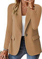 Women's Lapel Button Jacket - Casual Suit Blazer